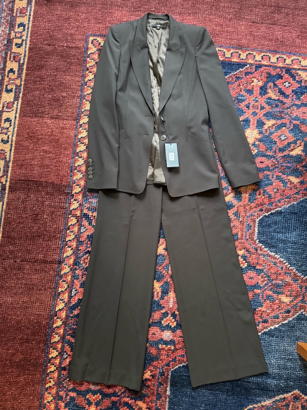 Hugo Boss Women's Dark Brown Two-Piece Pantsuit